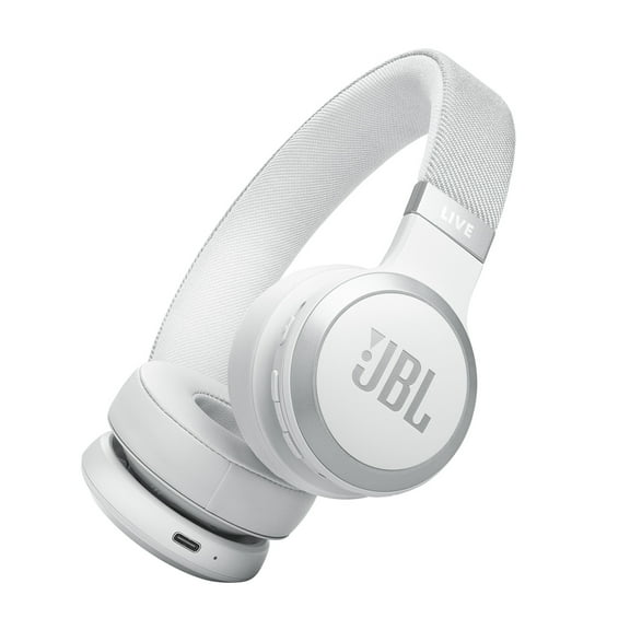 Open Box JBL Live 670NC - Wireless On-Ear Headphones with True Adaptive Noise Cancelling - White