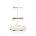 thumbnail image 1 of Creative Co-op EC0259 Decorative Wood & Tin Three Tier Tray, Cream, 1 of 1
