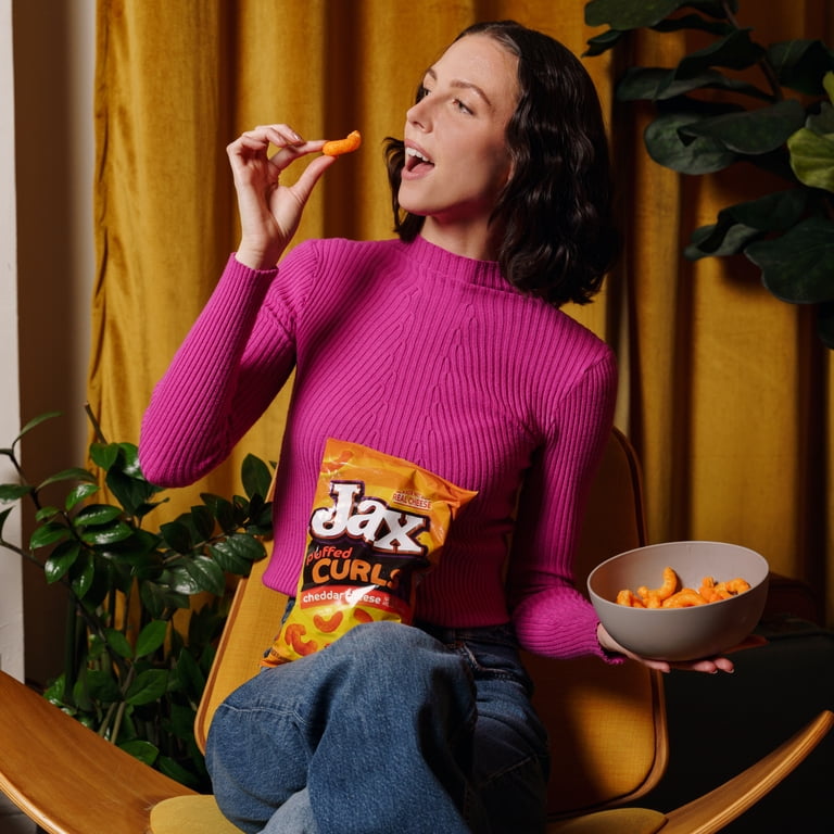 Jax Cheddar Cheese Puffed Curls, 8.5 oz Bag - Walmart.com