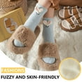 thumbnail image 4 of LDU Women's Thermal Crew Socks, Heavyweight Plush Lined with Kawaii Bunny Design for Winter, 6 Pairs, 4 of 6