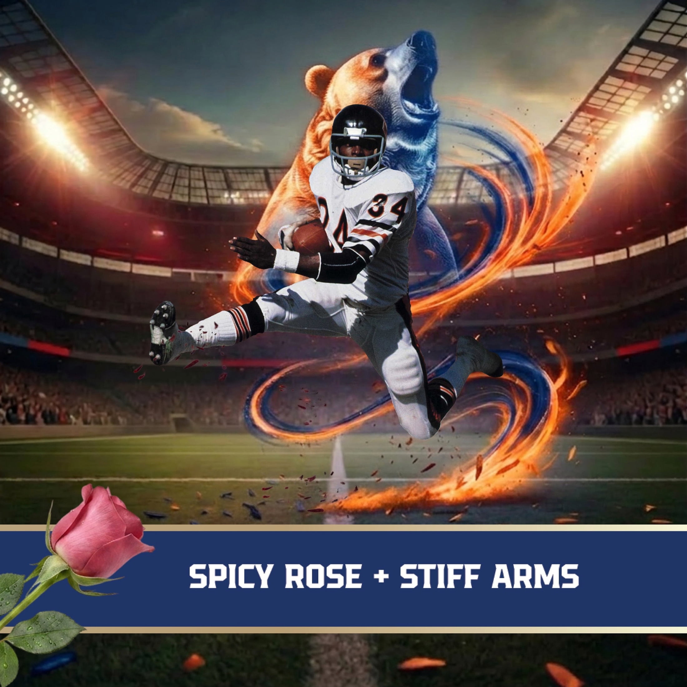 Old Spice Deodorant for Men, Antiperspirant, NFL Collection, Walter Payton, Scent of Spicy Rose + Stiff Arms, 2.6 oz