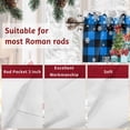 thumbnail image 7 of Christmas Theme Valances for Windows, 42 x 18in, Xmas Trucks Gifts Winters Snowflakes Blue Plaid Rod Pocket Kitchen Valance Curtain Light Filtering Window Treatments for Living Room Bedroom, 1 Panel, 7 of 7