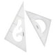 thumbnail image 1 of Pack de 2 Juego de Triangure 30/ Triángulo Geometría 30 centimetros Zulema Regla de triángulo, 1 of 8