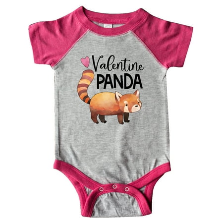 

Inktastic Valentine Panda Cute Red Panda Gift Baby Boy or Baby Girl Bodysuit