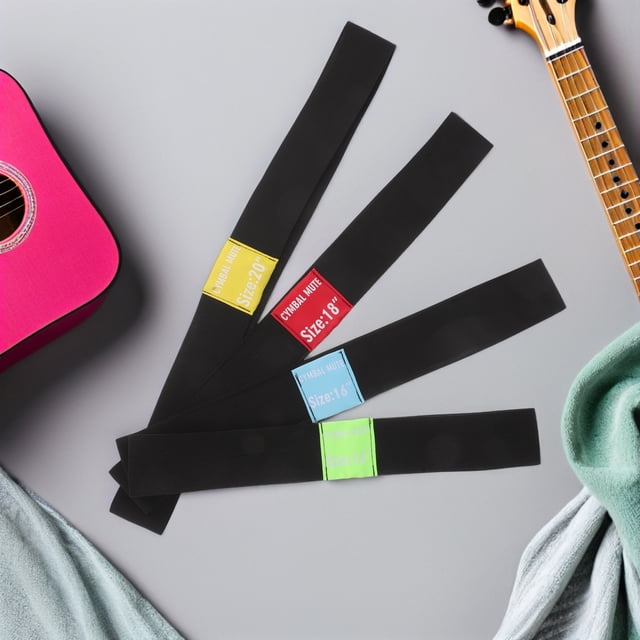 UPOUART 8Pcs Drum Practice Mute Pads Elastic Dampener Silencers for Quiet Drumming Assorted Colors