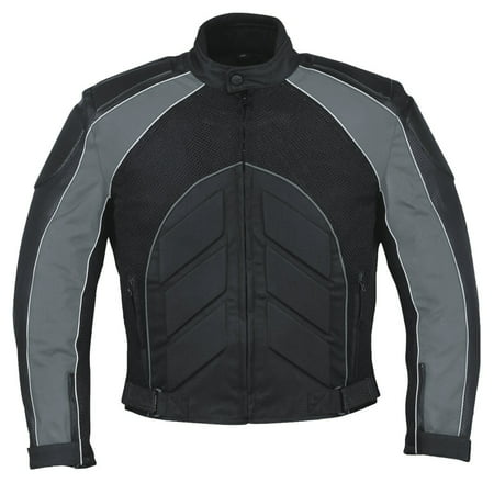 Men's Mossi Elite Jacket Motorcycle Riding Coat with CE Armor Black/Dark (Best Motorcycle Jacket Material)
