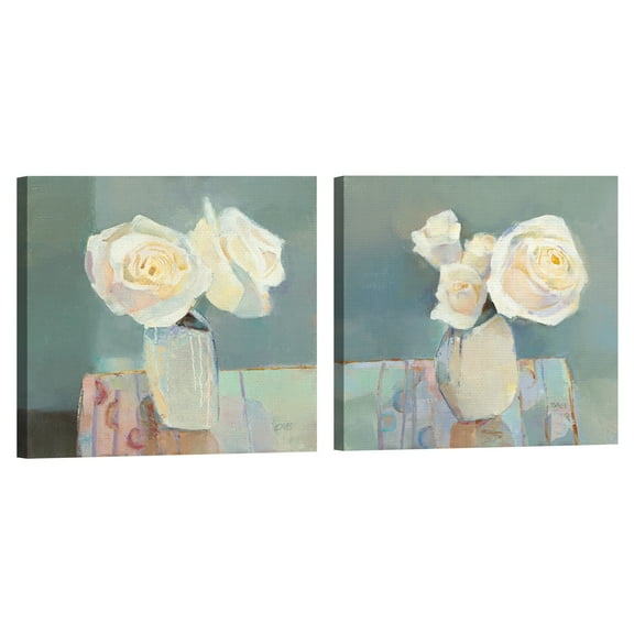 Weekend Roses I & II by Sarah Simpson Set of 2 Canvas Art Prints