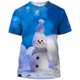 thumbnail image 1 of Camisetas con estampado de dibujos animados de Papá Noel para hombre, camisa de manga corta con gráfico de Navidad y nieve, ropa informal para vacaciones de verano, 1 of 4