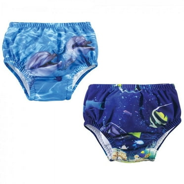 Hudson Baby Infant and Toddler Unisex Swim Diapers, Coral Reef Dolphin, 3 Toddler