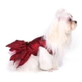 thumbnail image 4 of Falda formal para ocasiones especiales, vestido de novia rojo encantador para perro, talla XS, 4 of 8