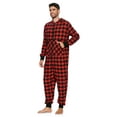 thumbnail image 4 of Ashford & Brooks Mens Flannel Hooded One Piece Pajama Union Jumpsuit, 4 of 5
