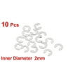 thumbnail image 2 of 10pcs 304 Stainless Steel Fastener External Retaining Ring E-Clip Circlip 2mm, 2 of 2