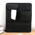 thumbnail image 1 of OUNONA Black Back Seat Car Organizer PU Material Seat Back Storage Bag with Easy Secure Installation, 1 of 7