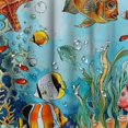 thumbnail image 5 of Orinice Fish Shower Curtain Tropical Marine Life Underwater World Coral Sea Animals Green Ocean Fabric Bathroom Curtain with Hooks White, 5 of 7