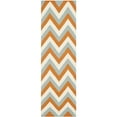 thumbnail image 3 of SAFAVIEH Dhurries Wenona Geometric Runner Rug, Terracotta/Blue, 2'6" x 8', 3 of 6