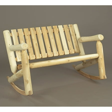 Rustic Natural Cedar Furniture 4 ft. Double Seat Rocking Bench