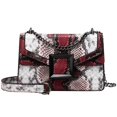 thumbnail image 1 of Bolsos cruzados redondos con cadena de serpentina Retro para mujer, bolsos de mano estampados, bolso de hombro pequeño de cuero PU, bandolera de serpiente #40 Ormromra 2031344-5, 1 of 1