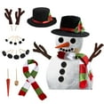 thumbnail image 1 of Decoración De Muñeco De Nieve, Kit De Fabricación De Vestidor De Muñeco De Nieve Con Sombrero, Bufanda, Botón De Madera, Juguetes Para Niños, Decoración De Vacaciones De Navidad, 1 of 6
