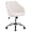 Ivory, variant on Sunshen Pink Office Chair Small Cute Vanity Chair with Back Wheels Velvet Swivel Rolling Desk Computer Armchair for Bedroom Living Room