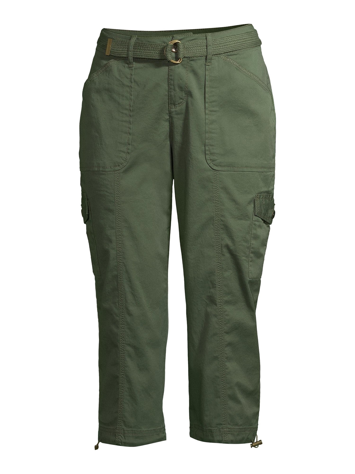 Time and Tru Belted Cargo Capri Pants 