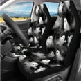 thumbnail image 2 of Qpednta Cute Ghost 14 Pieces Automobile Seat Cover Sets Cars Headrest Cover and Steering Wheel Cover Auto Seat Belt Cover Armrest Cover Car Water Cup Pad Soft Personalized for Car SUV, 2 of 6