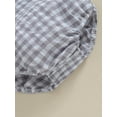 thumbnail image 6 of Bagilaanoe Newborn Baby Girl Rompers Plaid Sleeveless Bodysuit 3M 6M 9M 12M 18M 24M Infant Overalls One Piece Jumpsuit, 6 of 8