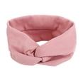 thumbnail image 1 of 1 Pcs Bandeau Vintage Croix Couleur Unie Bandeau en Tissu Cheveux, Rose, 1 of 4