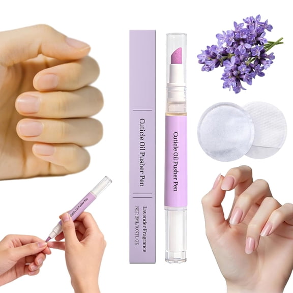 Glow Push Cuticle Pen, Cuticle Cleaner Pen That Exfoliates, 2026 New Ceramic Cuticle Pusher & Oil Pen, Nail Care Tool for Dry Damaged Nails Hangnails Moisturiz Polish Brighten