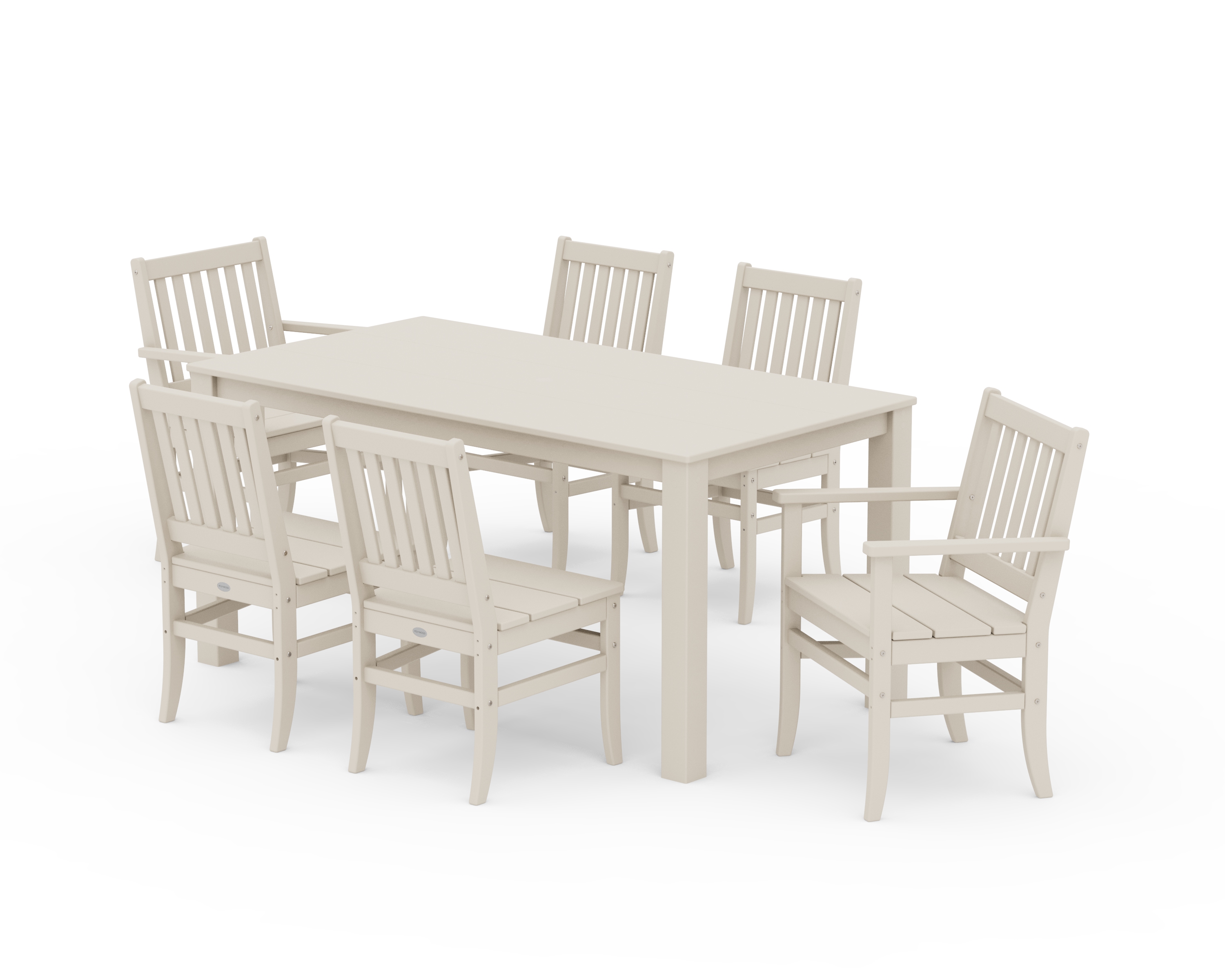 Better Homes & Gardens by POLYWOOD Southlake Outdoor Dining Arm Chair (2 Chairs), All-Weather HDPE, Patio Seat, Sand
