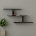 thumbnail image 2 of Ada Home Decor Furniture 40.94" 2 Tier Anthracite Worthen Modern Wall Shelf, 2 of 3