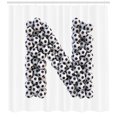 thumbnail image 3 of Ambesonne Letter N Shower Curtain, Classical Soccer Balls, 69"Wx84"L, Black and White, 3 of 3