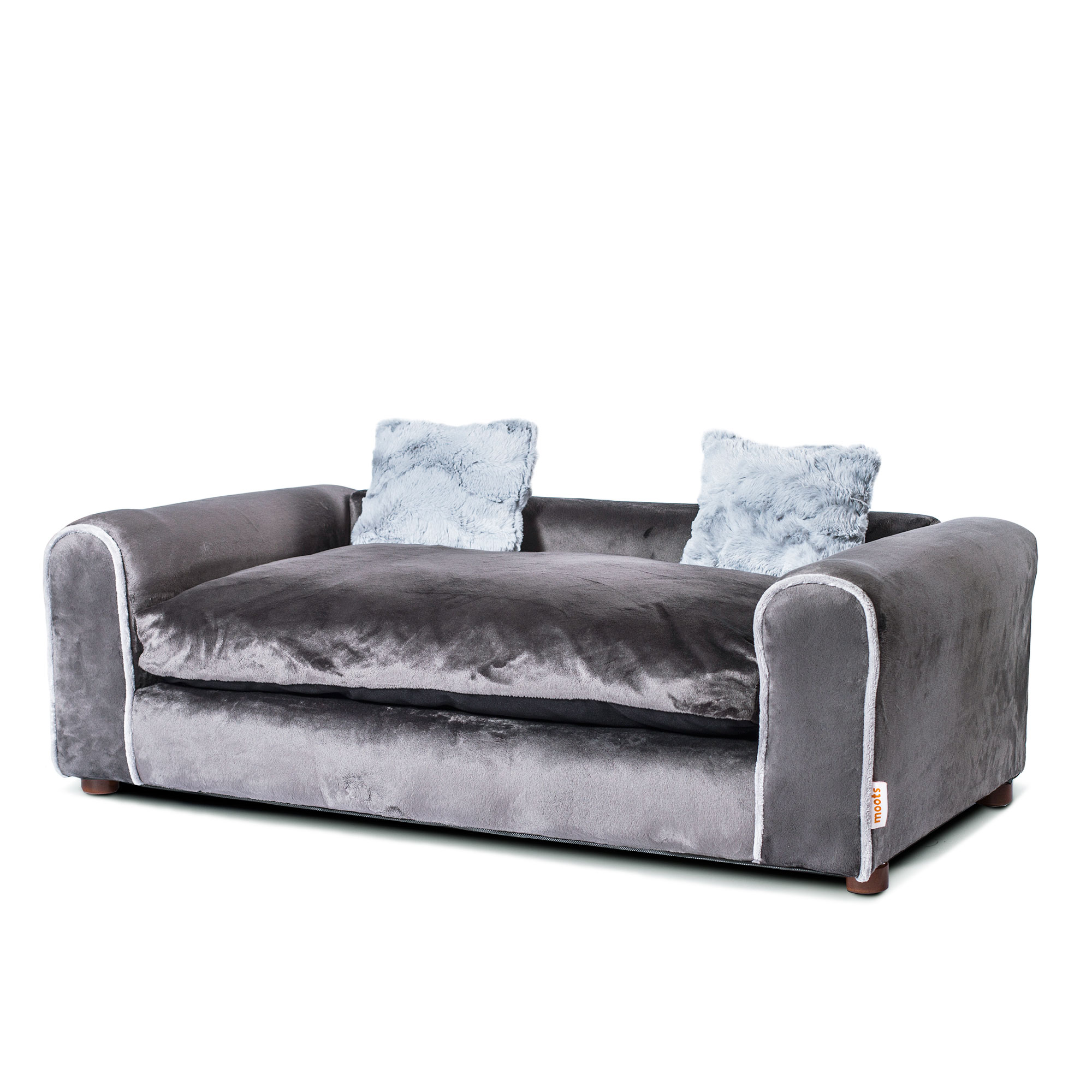 Moots Furry Pet Sofa Lounge Charcoal, Large