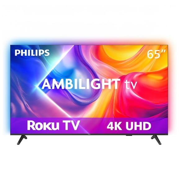 Pantalla Philips AMBILIGHT 65 Pulgadas 4K UHD LED Roku TV 65PUL7875/F8S