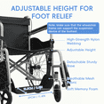 thumbnail image 7 of CAVENDY Wheelchair Foot Rest Hammock Adjustable Leg Support Soft Padded Base Anti-Squeeze Black 1 Pack, 7 of 7