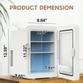thumbnail image 2 of ADVWIN 12L Portable Skincare Fridge with LED Light Mirror, Cooler & Warmer Mini Refrigerator for Bedroom, Office, Dorm, White, 2 of 9