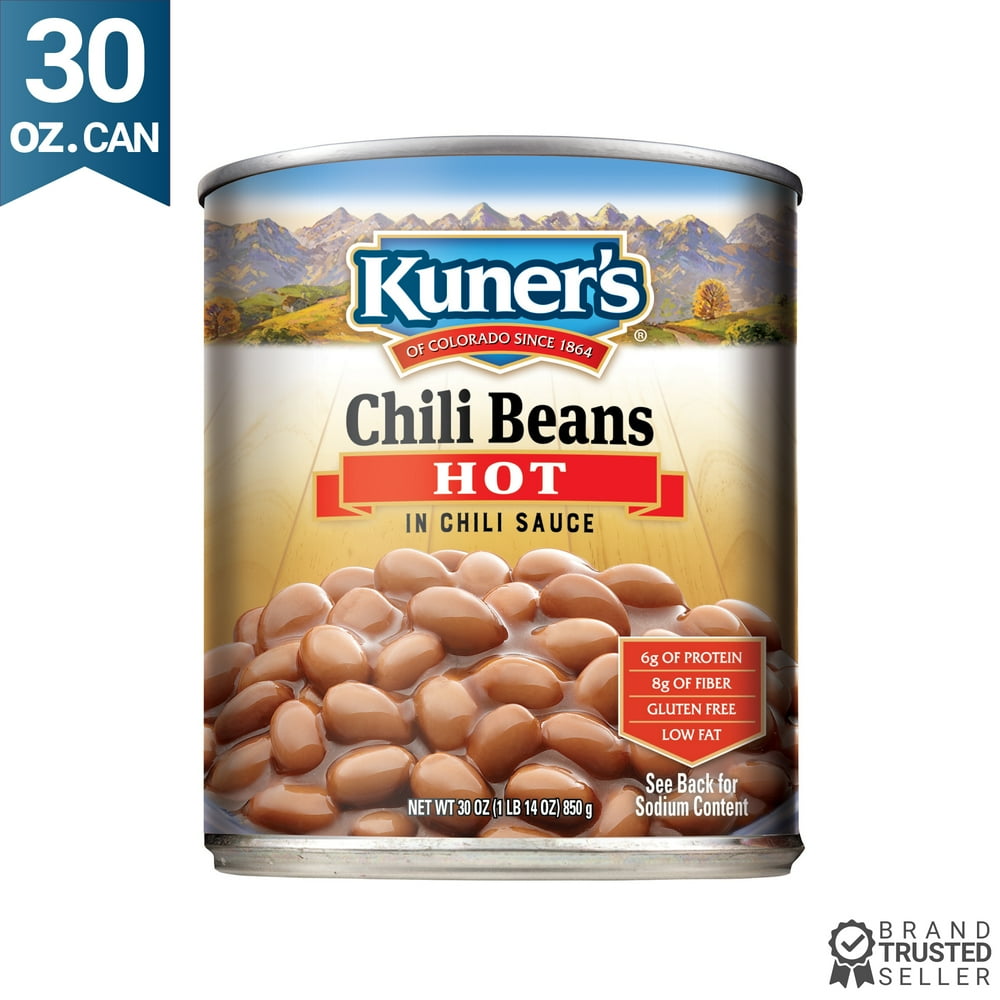 Kuner's Hot Chili Beans In Chili Sauce 30 Oz. Can