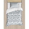 thumbnail image 1 of Ambesonne Shells Duvet Cover Set, Florida Fighting Conch, Twin, Dark Blue and White, 1 of 3