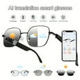 thumbnail image 3 of Unisex AI Translation Smart Glasses - ChatGPT, 164-Language Real-Time Voice/Call, Auto-Tint, Music, Business/Travel/Gift, 3 of 13