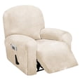 thumbnail image 1 of Funda reclinable ULTICOR para 1 asiento, terciopelo elástico, color marfil, 1 of 7