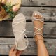 thumbnail image 5 of Zapatos Casuales de las Mujeres de Moda Plana Correa Romana Playa Más Tamaño Estilo Primavera / Verano Sandalias de Moda Y Cómodas Zapatos de Verano de las Mujeres, 5 of 6