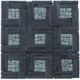 thumbnail image 1 of Intrend Tile LS012-S Basketweave Pattern Mosaic Blend - Black Slate, 1 of 1