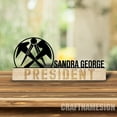 thumbnail image 2 of Craftnamesign Custom Wooden Work Repairs Roofs Desk Name Plate, Garage Metal Nameplate for desk, 2 of 5