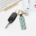 thumbnail image 5 of Wukai Christmas Dachshund Print Leather Car Keychain, Universal Key Fob Keychain, Leather Key Chain Holder for Men and Women,360 Degree Rotatable, 5 of 5