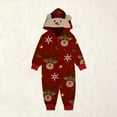 thumbnail image 5 of BJUTIR Child Baby Pajamas Matching Family Christmas Siamese Pajamas Sets Deer Head Embroidery Hooded Romper Pjs Zipper Jumpsuit Loungewear (Kid), 5 of 5