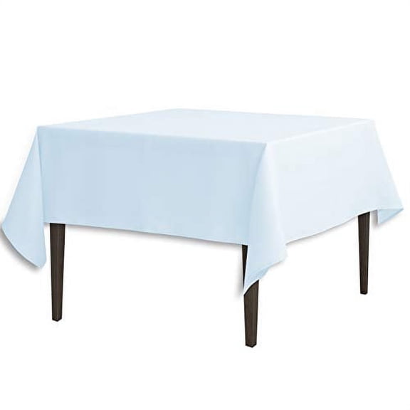 LinenTablecloth 70-Inch Square Polyester Tablecloth Baby Blue