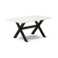thumbnail image 2 of 5 Piece Dining Set - Kitchen Table with 4 Chairs - Modern Farmhouse Style - Black & Linen Finish, 2 of 4