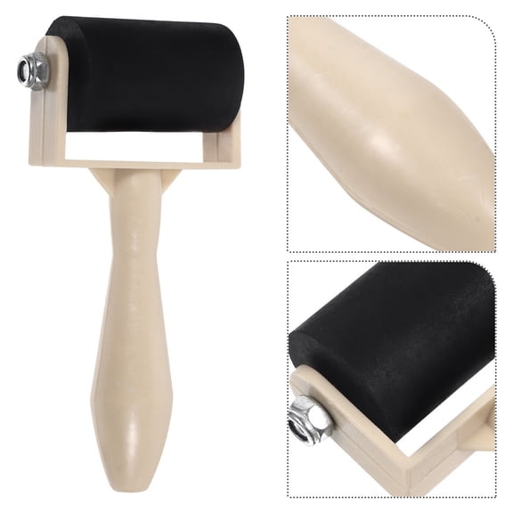 ETHZZLE 5Pcs Plastic Printmaking Roller Stamping Tool for Smooth Ink Glue Application and Cleanup