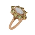 thumbnail image 1 of LBG British Made 10k Rose Gold Ring with Natural Opal & Peridot Womens Statement Ring - 33 size options - Size 4, 1 of 6