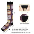 thumbnail image 3 of FORMRS Womens Knee High Socks Casual Long Thick Travel Daily Wear, 2 Pairs, Purple Jam, 3 of 6