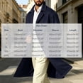 thumbnail image 4 of NOLVAREN Men's Long Trench Coat, Water-Repellent Button Front Jacket with Peak Lapel, Lining and Exterior Pockets for Casual and Work Wear S - 3XL, 4 of 8
